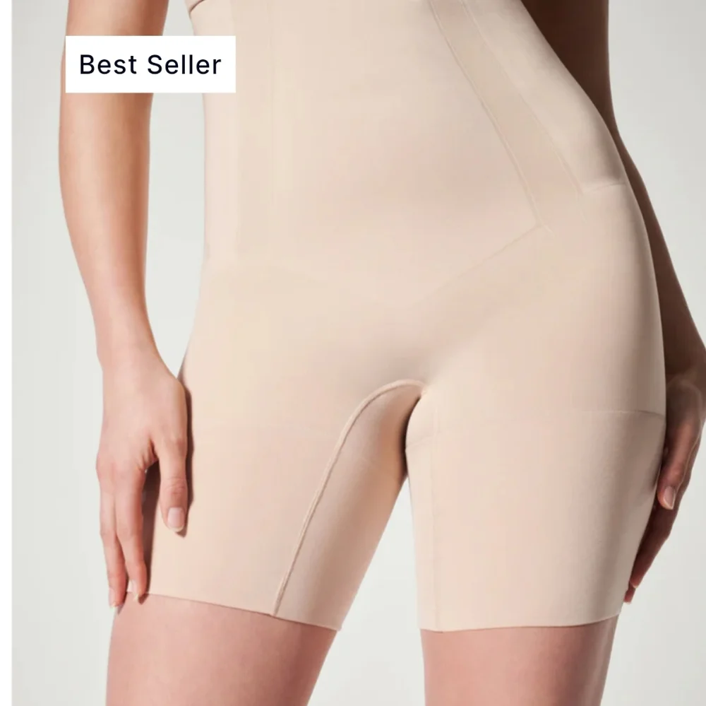 SPANX NWOT power Shaper open gusset w bra loop holes nude high-waisted - Picture 7 of 13